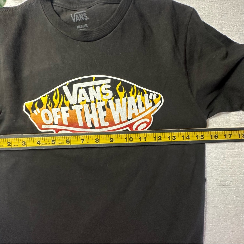 Vans Kids “Off the Wall” Skateboard Graphic Black T-Shirt Size Medium - Picture 6 of 10